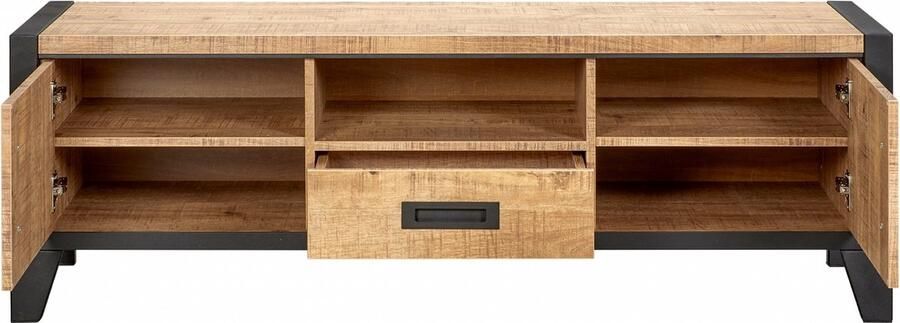 Woonexpress TV Meubel Tilburg Bruin MDF Mango zwart 50x152x45cm (hxbxd) - Foto 2