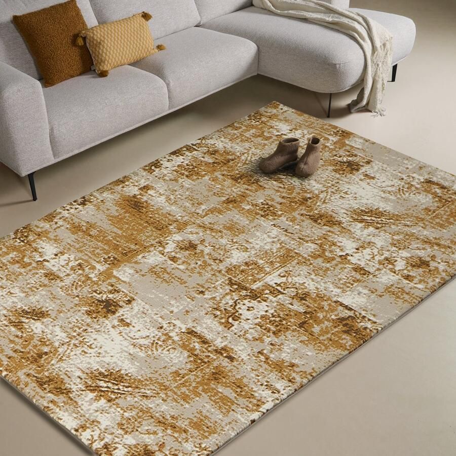 Woonexpress Vloerkleed Rechthoek Aveya Beige Bruin Koper Oranje 170 x 0 x 230 cm (BxHxD)