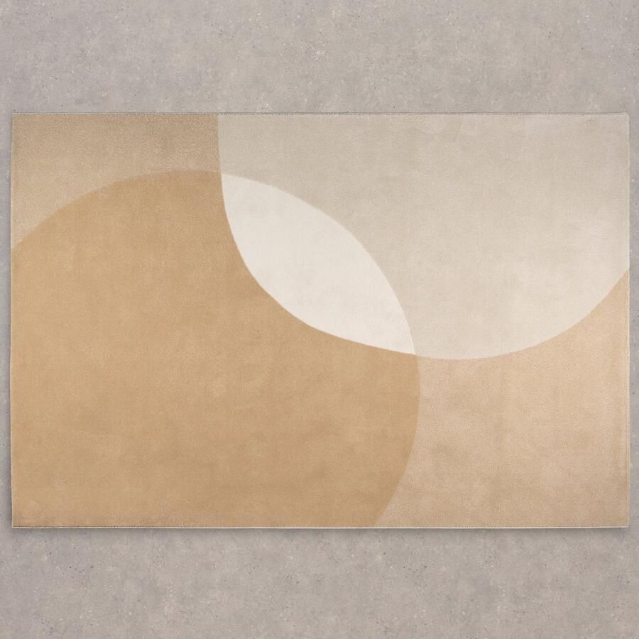 Woonexpress Vloerkleed Rechthoek Naomi Stof Beige Creme Wit 200 x 0 x 290 cm (BxHxD)