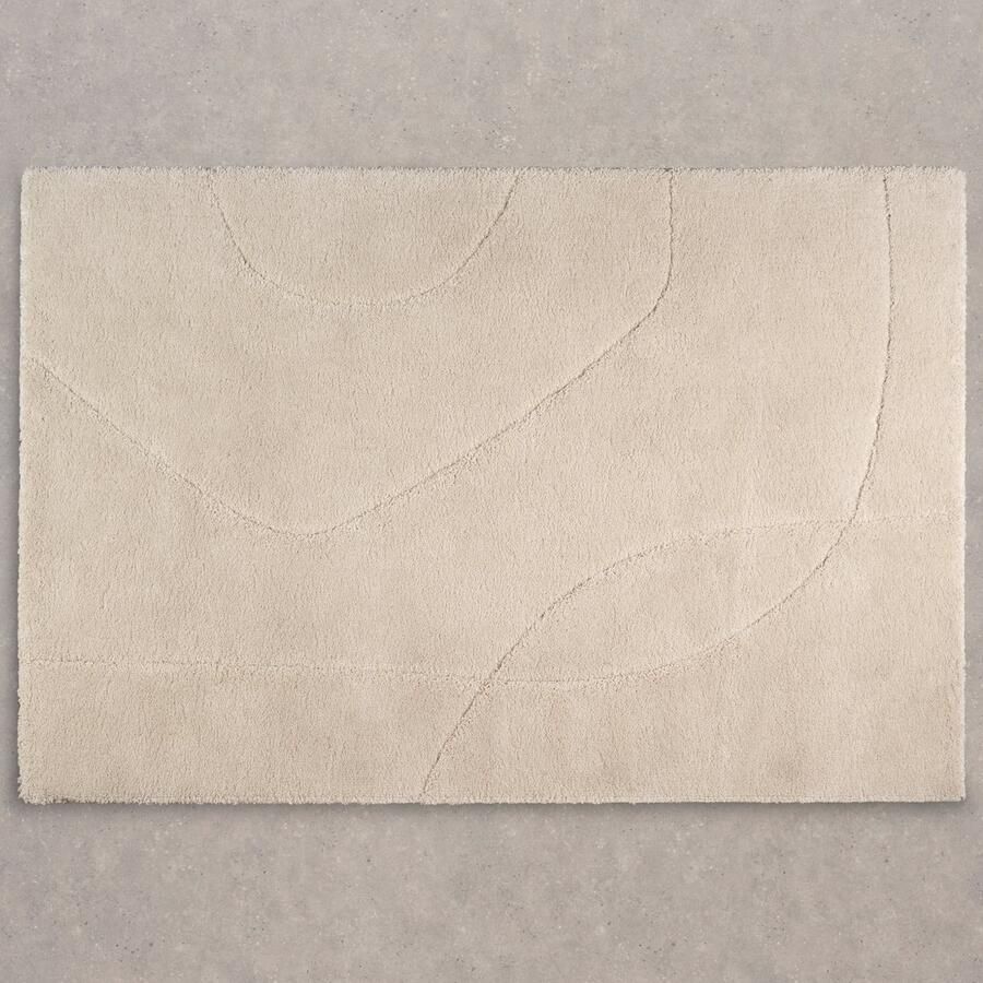 Woonexpress Vloerkleed Rechthoek Sanne Stof Beige Creme Wit 200 x 0 x 290 cm (BxHxD)