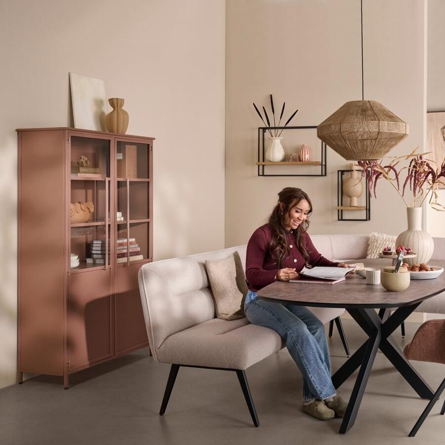 Woonexpress Wandrek Bemmel Naturel Hout Naturel Zwart 50x70x20cm (hxbxd)