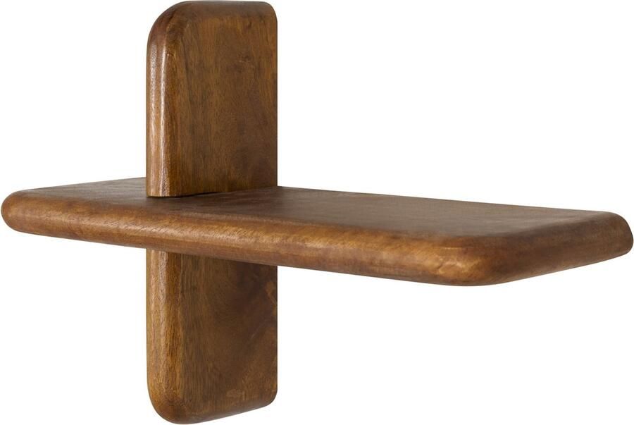 Woonexpress Wandrek Foggia Mangohout Bruin 40x27x14 cm (BxHxD) Trendy Wanddeco