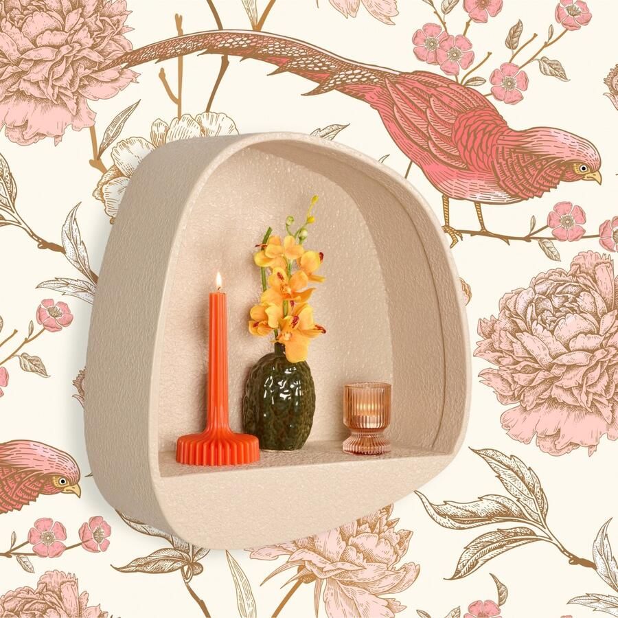 Woonexpress Wandrek Sauve Hout Beige 44 x 49 x 21 cm (BxHxD)