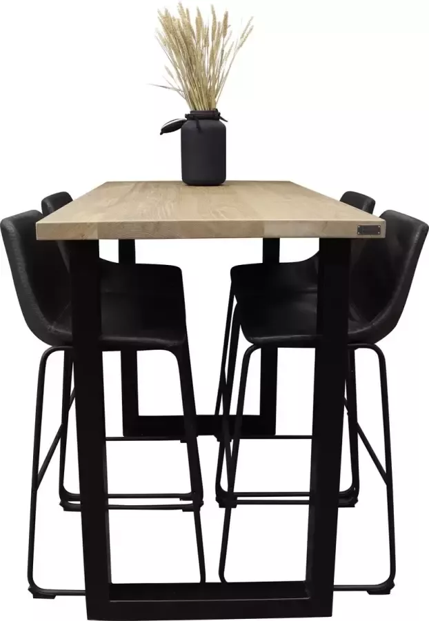 Woonhout bartafel UDO eikenhout naturel 140 cm