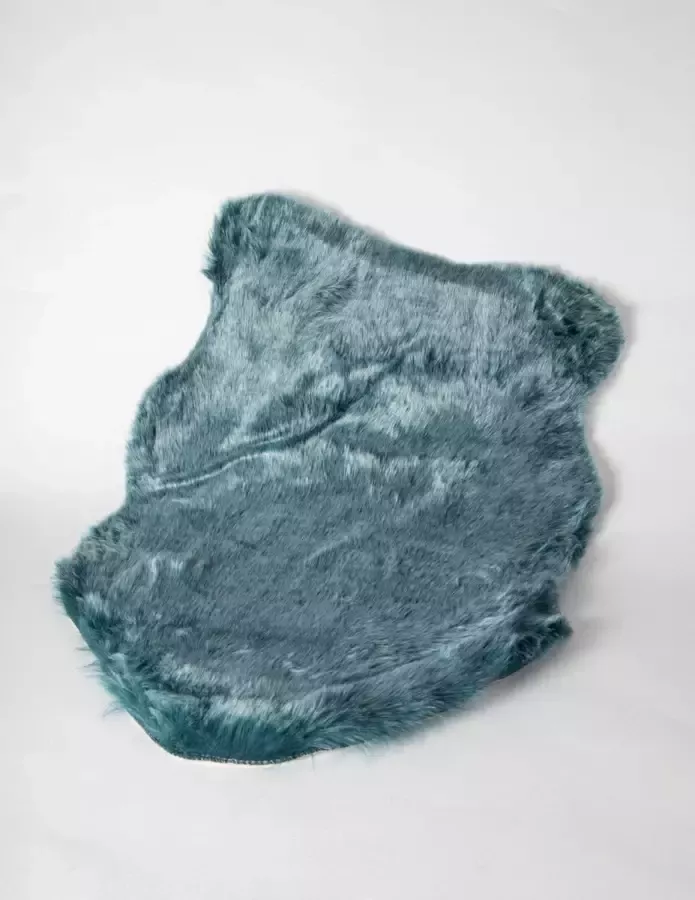 Woonwinkel24 Fox fur (nep) carpets tapijt vloerkleed 60x90 blue