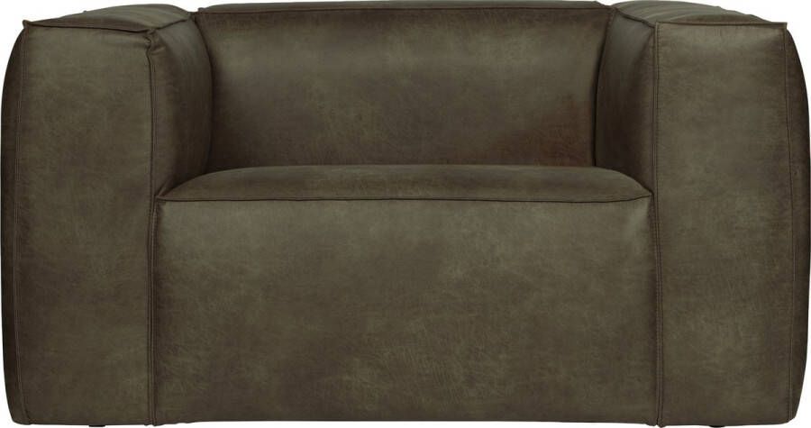 WOOOD Bean Fauteuil Recycle Leer Army 74x146x98 - Foto 1