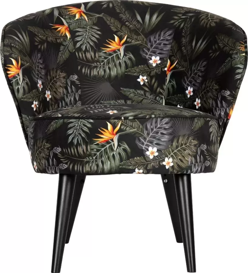 WOOOD Fauteuil Bo Velvet Bloem Print Meerkleurig - Foto 2