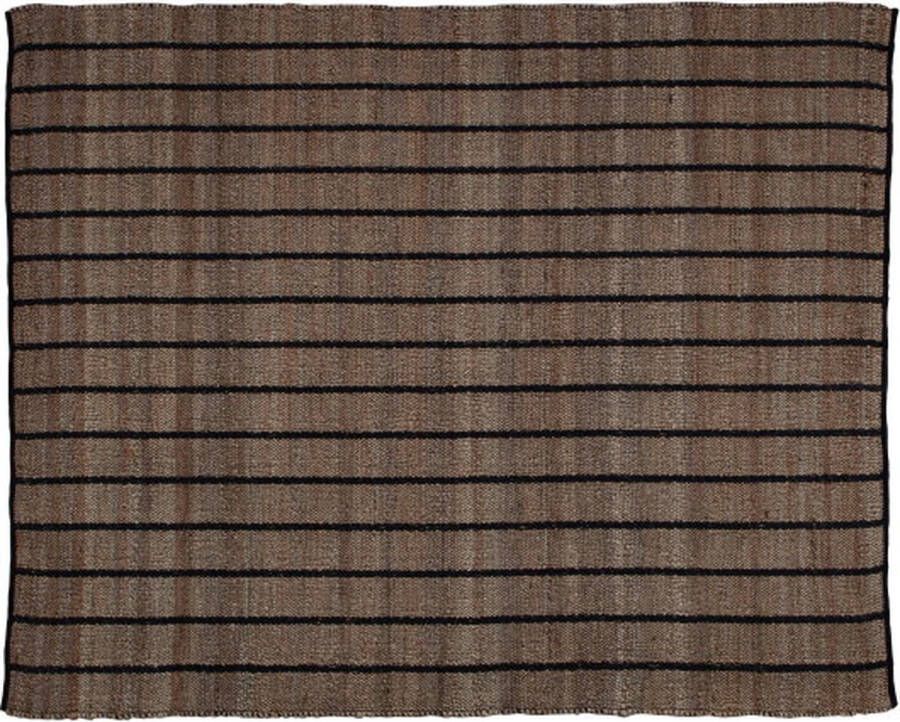 WOOOD Exclusive Basil Vloerkleed Jute Naturel Zwart 170x240