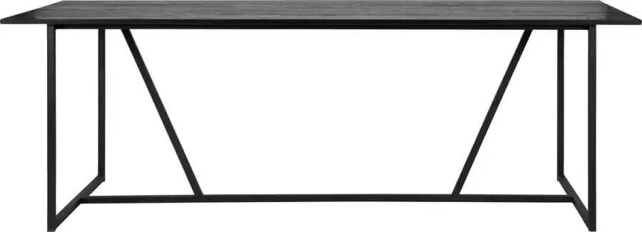 WOOOD Exclusive WOOOD Eettafel Silas Eiken 220 x 90cm zwart - Foto 2