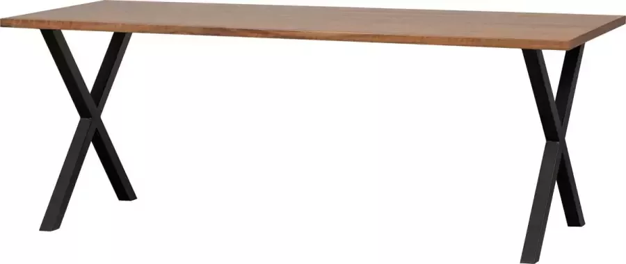 WOOOD Jimmy Eettafel Incl. X-poot Notenfineer Naturel 75x200x90 - Foto 2