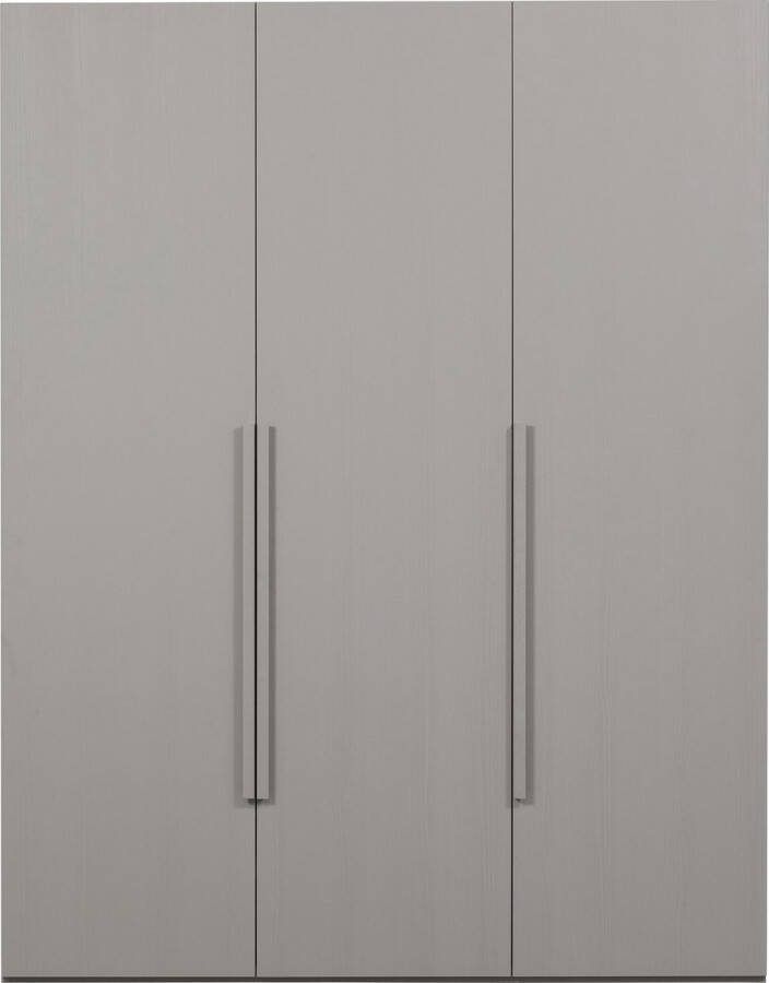 WOOOD Rens Kledingkast 3-Deurs Noten Grijs 210x165x58 - Foto 2