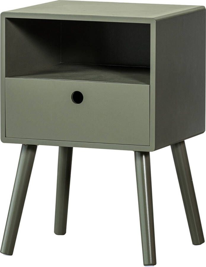 WOOOD Ozzy Nachtkastje Hout Warm Groen 53x36x30 cm - Foto 2