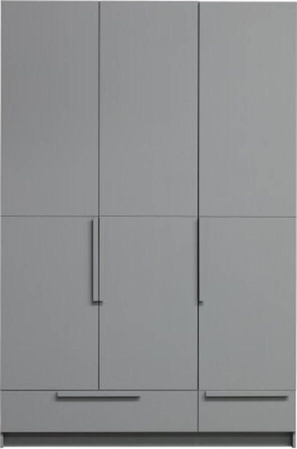 Woood Pure XL by kledingkast Split grijs 215x142x60 cm Leen Bakker