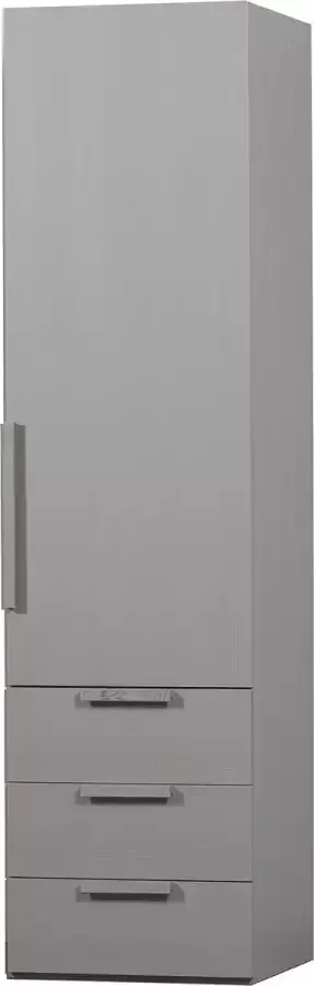 WOOOD Rens Kledingkast 1-Deurs Noten Grijs 210x55x58 - Foto 3