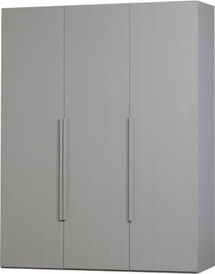 WOOOD Rens Kledingkast 3-Deurs Noten Grijs 210x165x58