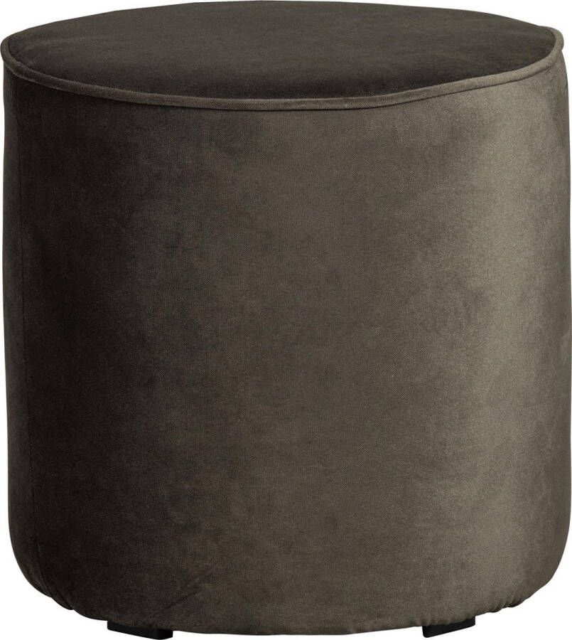 WOOOD Sara Poef Hoog Velvet Stof Warm Groen 46x46x46 cm - Foto 3