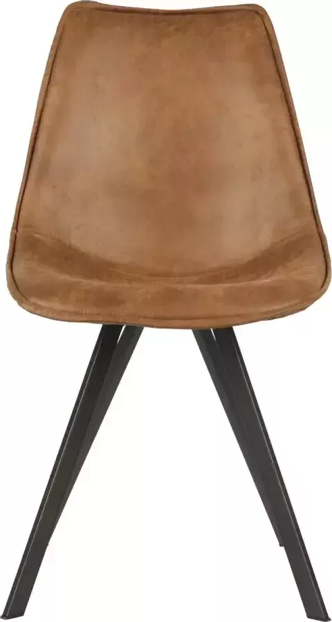WOOOD Swen Eetkamerstoel PU Cognac Set van 2