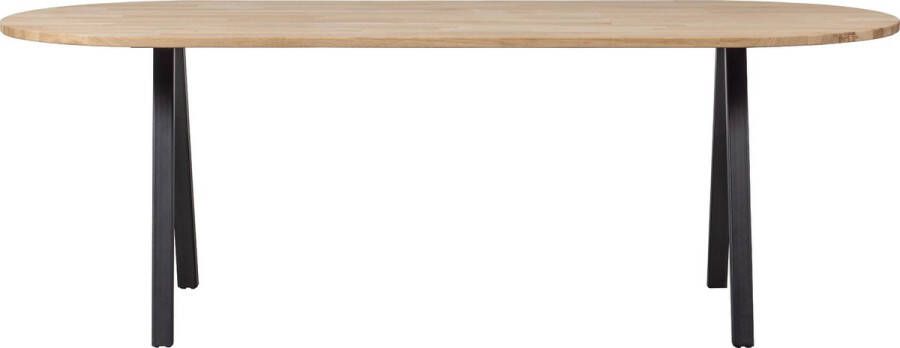 WOOOD Ovale Eettafel Tablo met 2-standen poot 220 x 90cm Onbehandeld Ovaal - Foto 1
