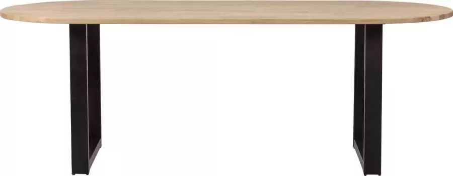 WOOOD Ovale Eettafel Tablo met U-poot 220 x 90cm Onbehandeld Ovaal - Foto 3