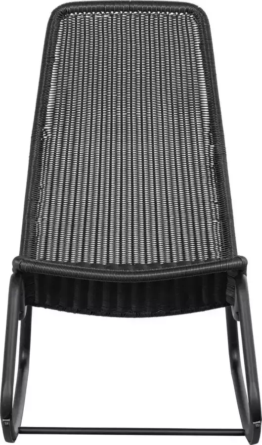 WOOOD Schommelstoel Buiten Tom Rattan Zwart 97x51x95 - Foto 3
