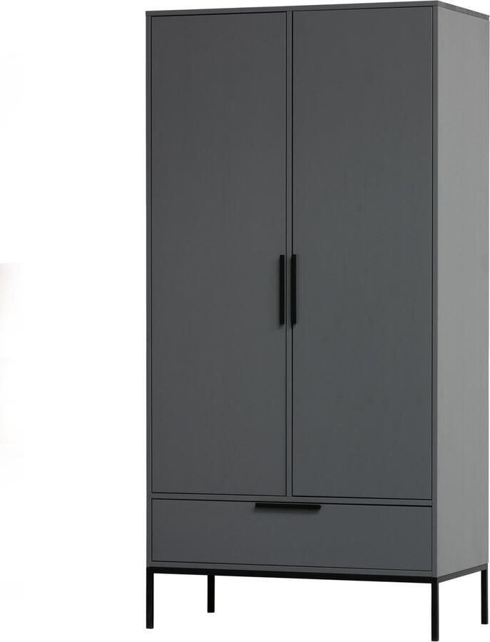 WOOOD Kledingkast Adam met kledingstang breedte 100 cm - Foto 2