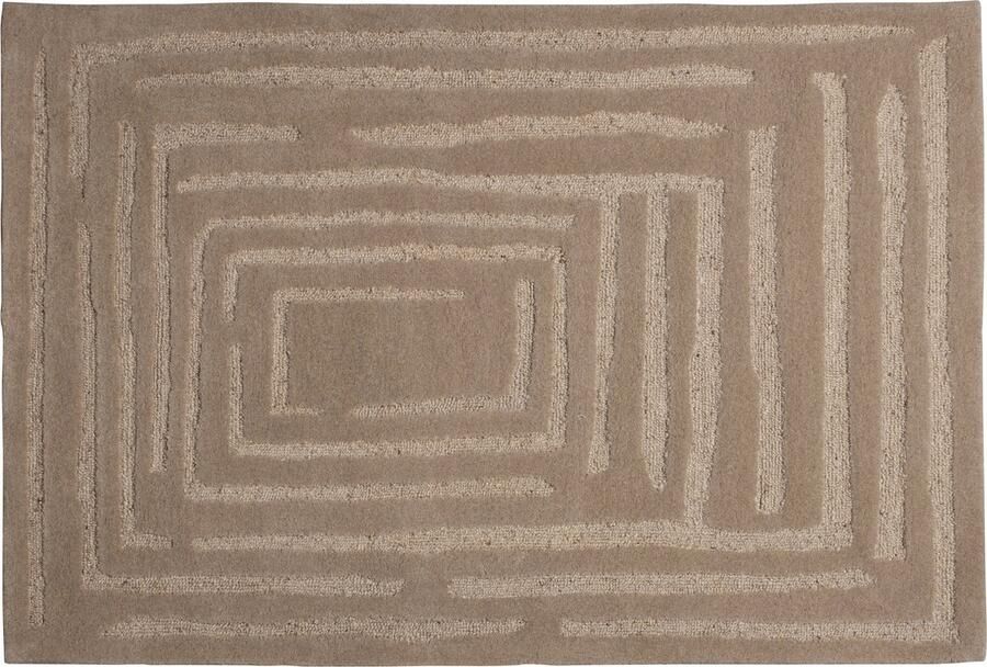 WOOOD vloerkleed Alicia Wol Zand 170x240 cm