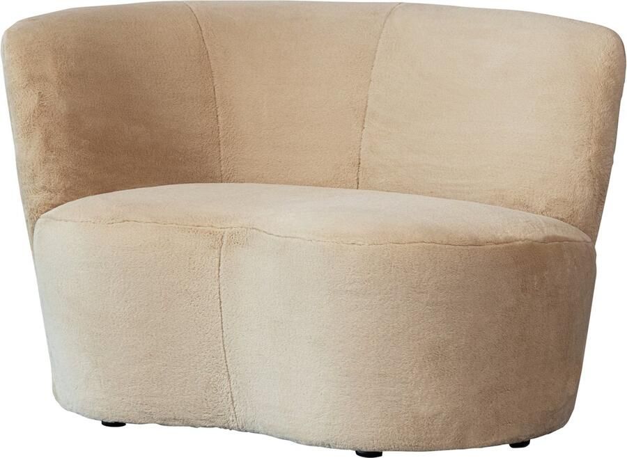 WOOOD Bankje Links Stone Velvet Naturel 73x112x80