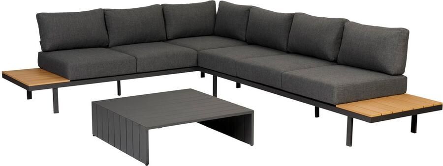 WOOOD Bari Loungeset Buiten Aluminium Grijs 75x295x230 - Foto 3