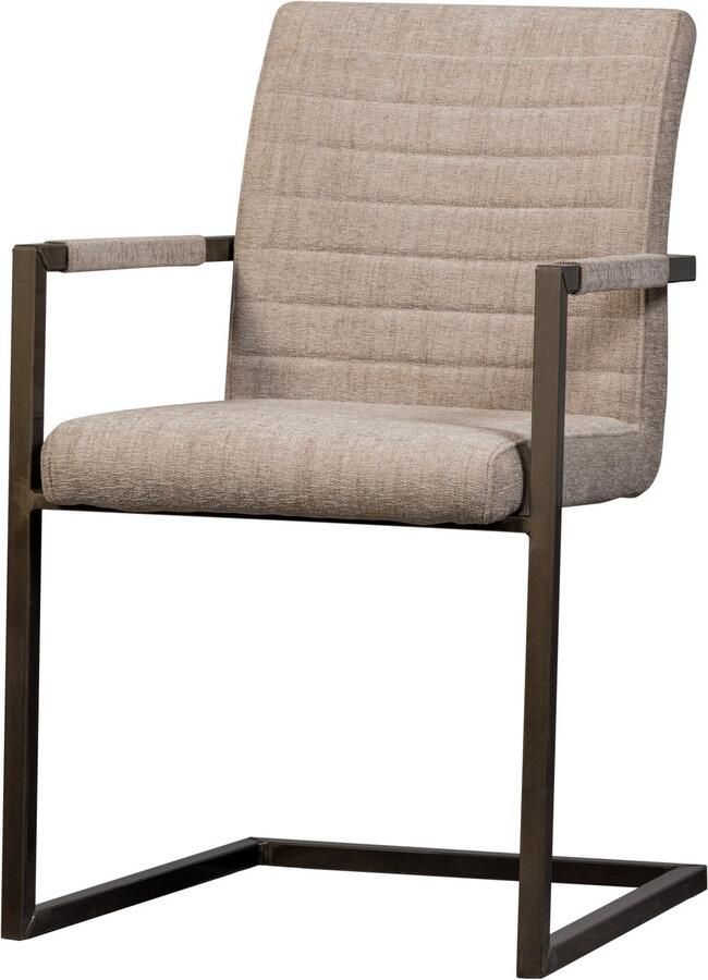 WOOOD Eetkamerstoel Bas Vrije schommelstoel gepolsterd breedte 54 cm metalen frame (set 2 stuks) - Foto 8