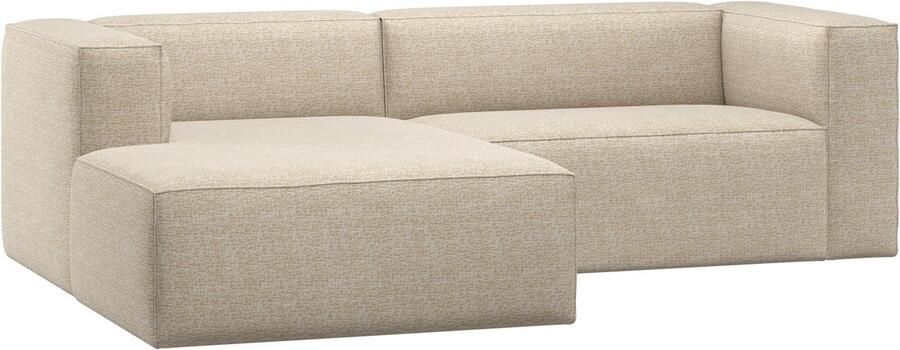 WOOOD Bean Chaise Longue Bank Links Melange Beige 73x254x178