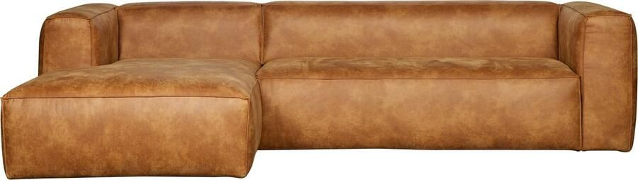Woood Bean Hoekbank met Chaise Longue Links Eco-leder Cognac - Foto 4