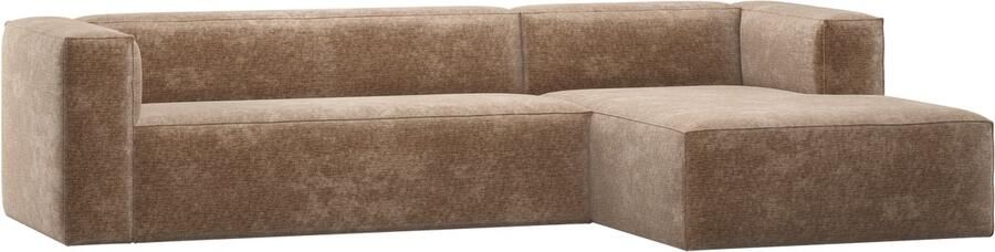 WOOOD Bean Hoekbank Rechts Chenille Velvet Taupe 73x305x175