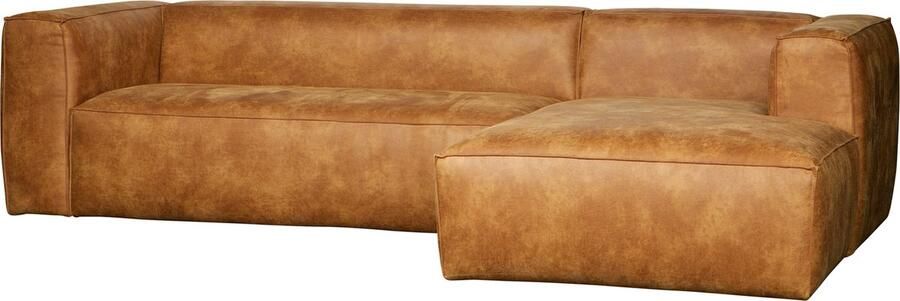 WOOOD Bean Hoekbank Rechts Recycle leer Cognac 73x305x96