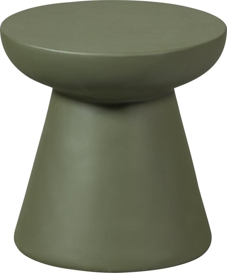 WOOOD Bijzettafel Emily Magnesiumoxide Olijfgroen Rond - Foto 3