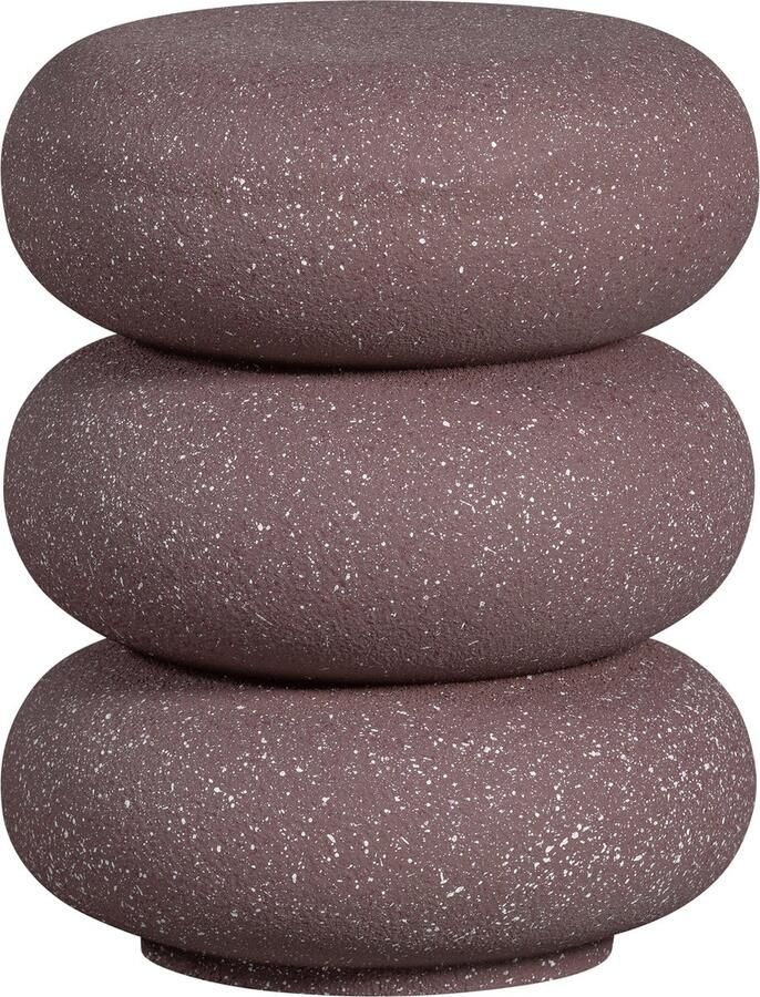 WOOOD Bijzettafel Laurel Magnesiumoxide Rouge 50x40x40