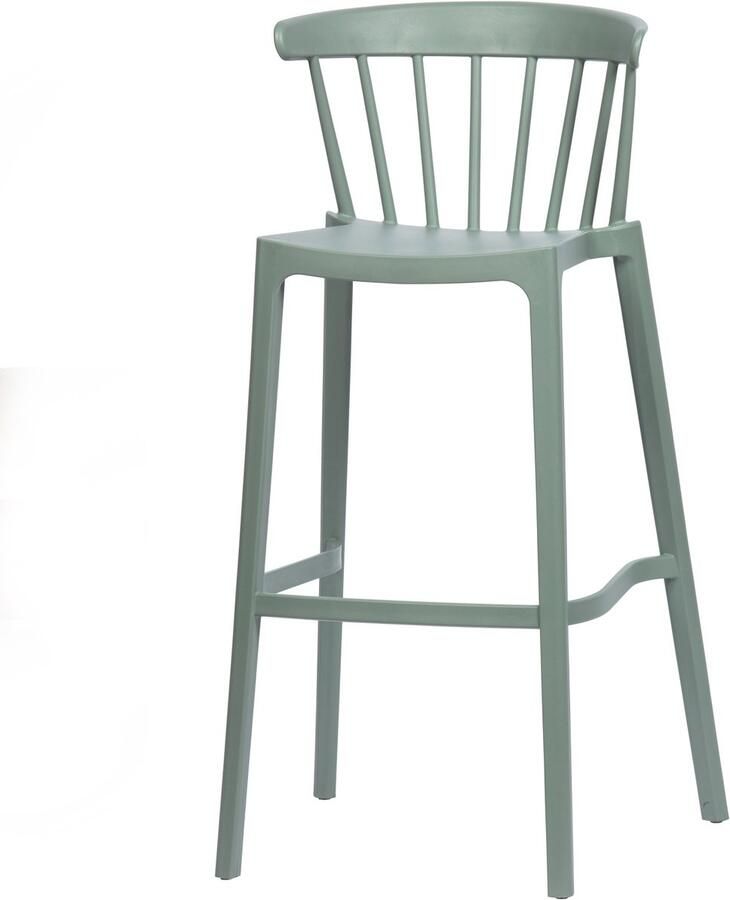 WOOOD Bliss Barstoel binnen buiten Kunststof Jadegroen 103x54x51