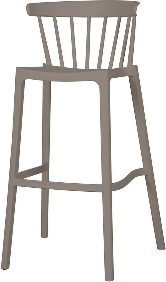WOOOD Bliss Barstoel binnen buiten Kunststof Taupe 103x54x51