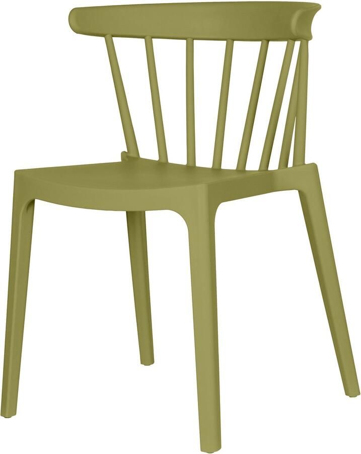 WOOOD Bliss Eetkamerstoel Tuinstoel Kunststof Matcha Groen 75x52x53 - Foto 2