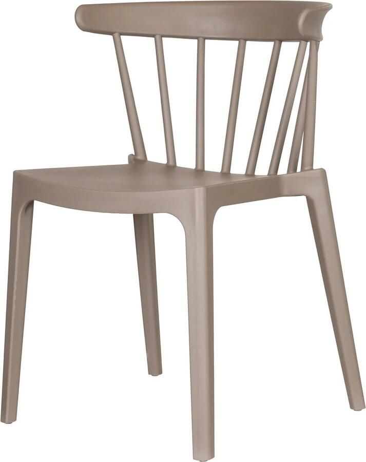 WOOOD Bliss Eetkamerstoel Tuinstoel Kunststof Taupe 75x52x53
