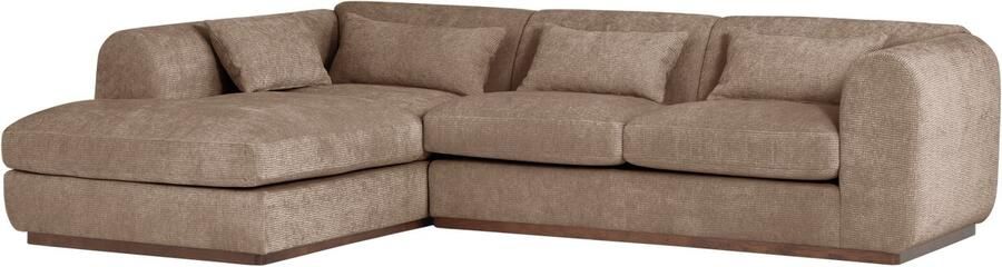 WOOOD Brenvo Hoekbank Links Structure Velvet Zand 73x306x178 - Foto 4