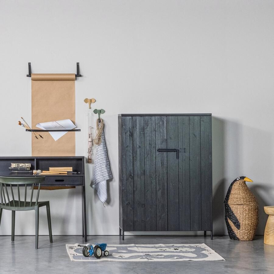 WOOOD Highboard Bruut midischrank hoge kast van massief dennenhout h 141 cm x b 100 cm - Foto 2