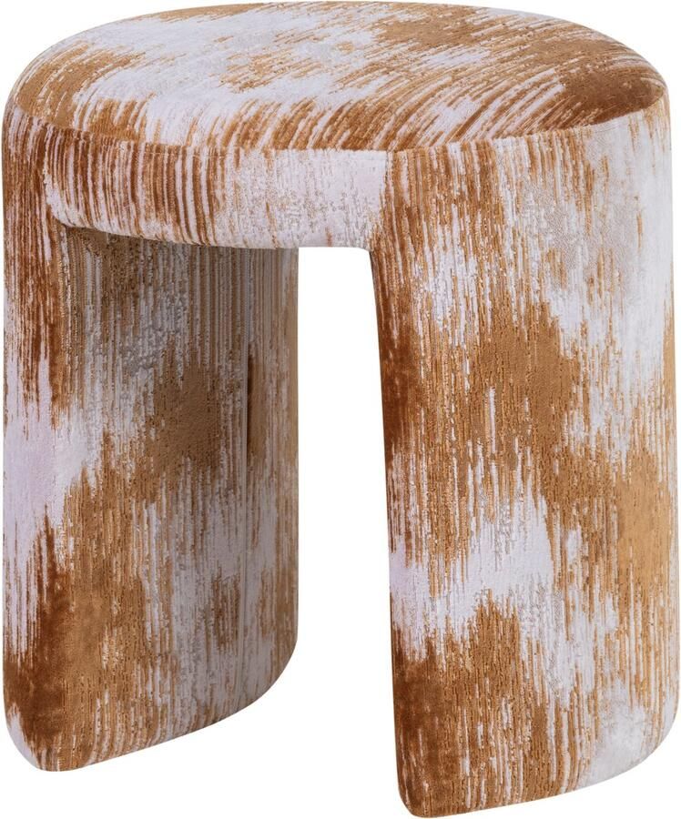 WOOOD Charlie Kruk Geweven Stof Karamelbruin 47x45x45 cm - Foto 3