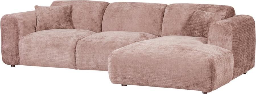WOOOD Cloud Chaise Longue Bank Rechts Chenille Taupe 80x280x165