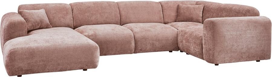 WOOOD Cloud Hoekbank Rechts Chenille Taupe 80x345x198 cm