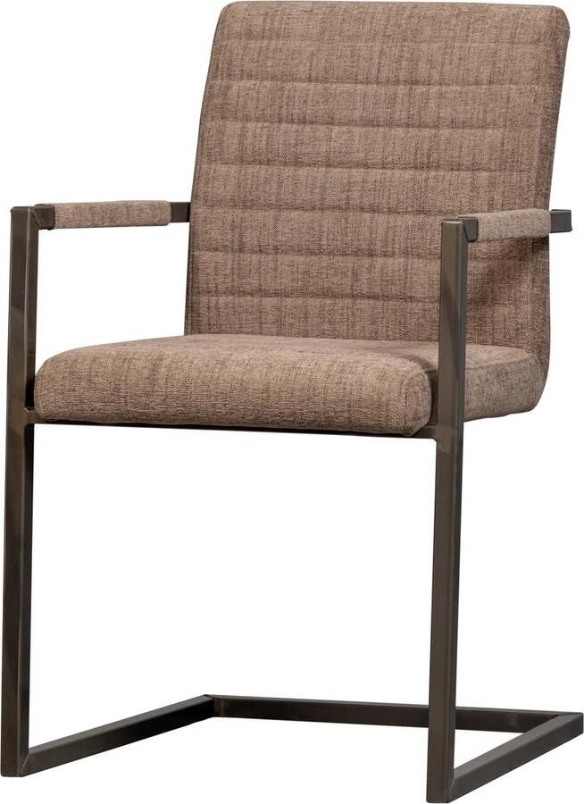 WOOOD Eetkamerstoel Bas Vrije schommelstoel gepolsterd breedte 54 cm metalen frame (set 2 stuks) - Foto 7