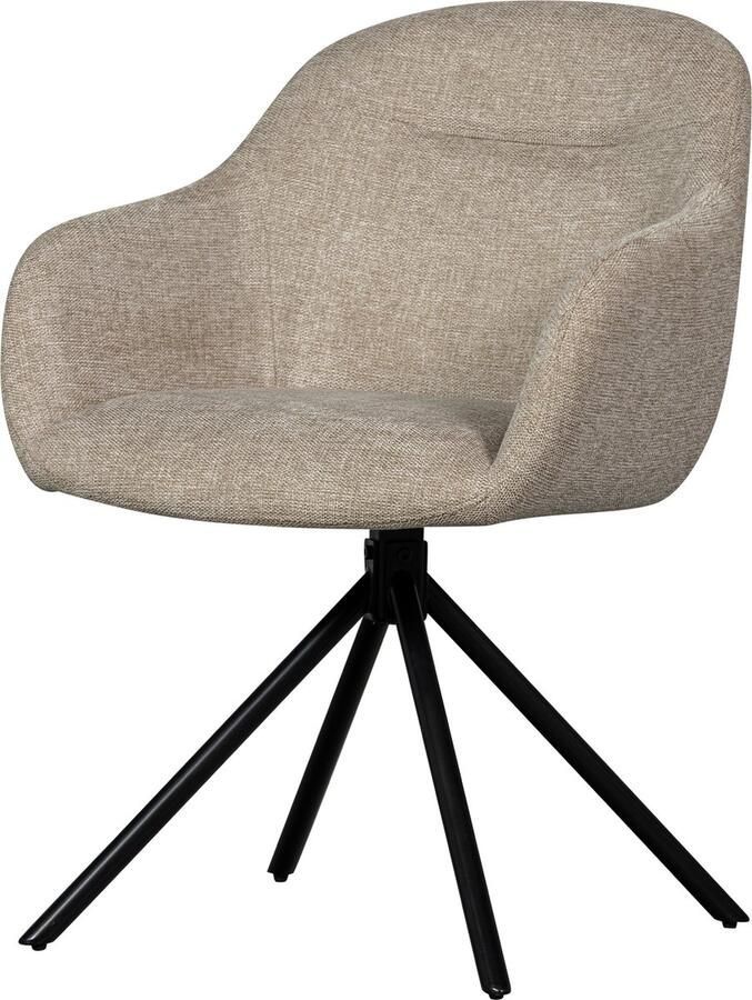 WOOOD Eetkamerstoel Grant Gestoffeerde stoel met draaifunctie breedte 57 cm (set 2 stuks) - Foto 9