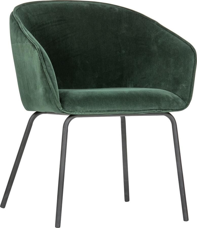 WOOOD Eetkamerstoel set van 2 Sien Velvet Warm Groen