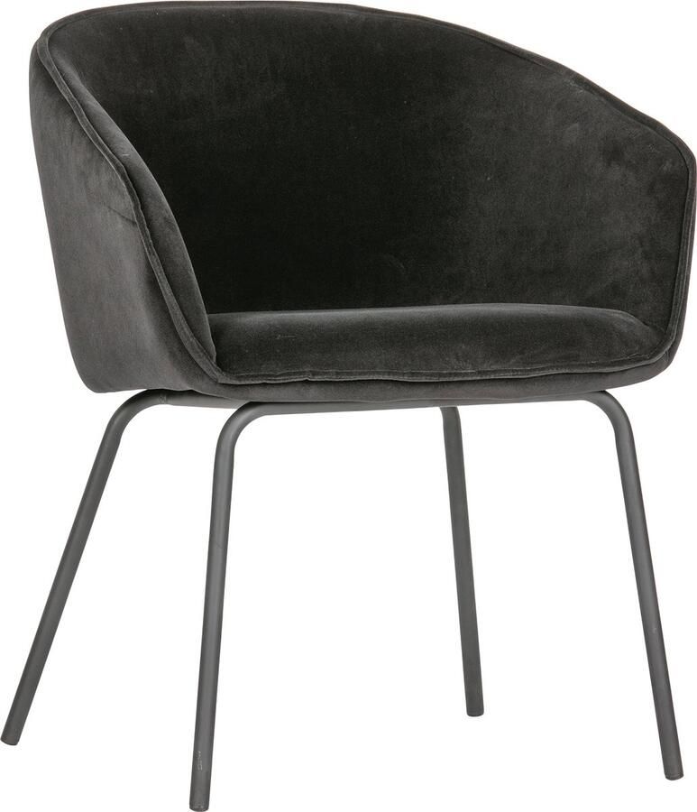 WOOOD Eetkamerstoel set van 2 Sien Velvet Zwart
