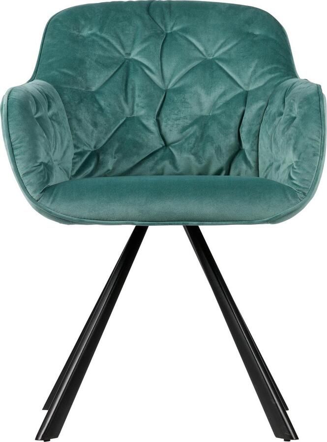 WOOOD Exclusive WOOOD Eetkamerstoel Elaine Velvet met armleuning - Foto 2