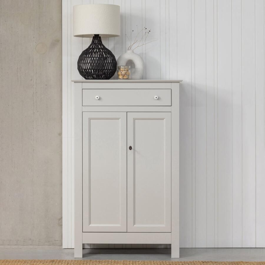 WOOOD Eva Meidenkast Grenen Mist 150x93x40